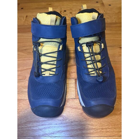 KEEN Skua Waterproof Boot US Sz 6 Color: Naval Academy/Yolk Yellow EU 38